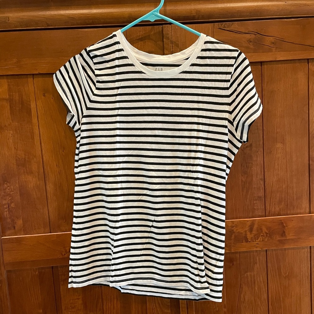 Gap Favorite T-Shirt, Black and White Stripe